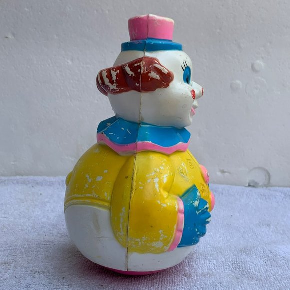 Vintage Roly Poly Clown Musical Toy Made in Hong Kong From 1980s - Picture 6 of 10